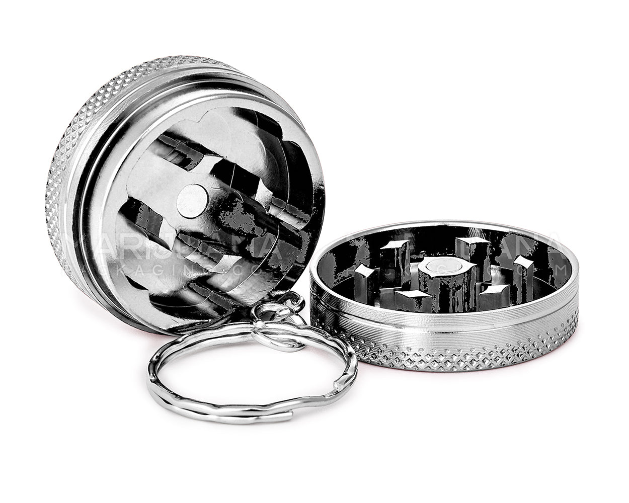 Keychain Grinder | 2 Piece - 31mm - Silver - 2