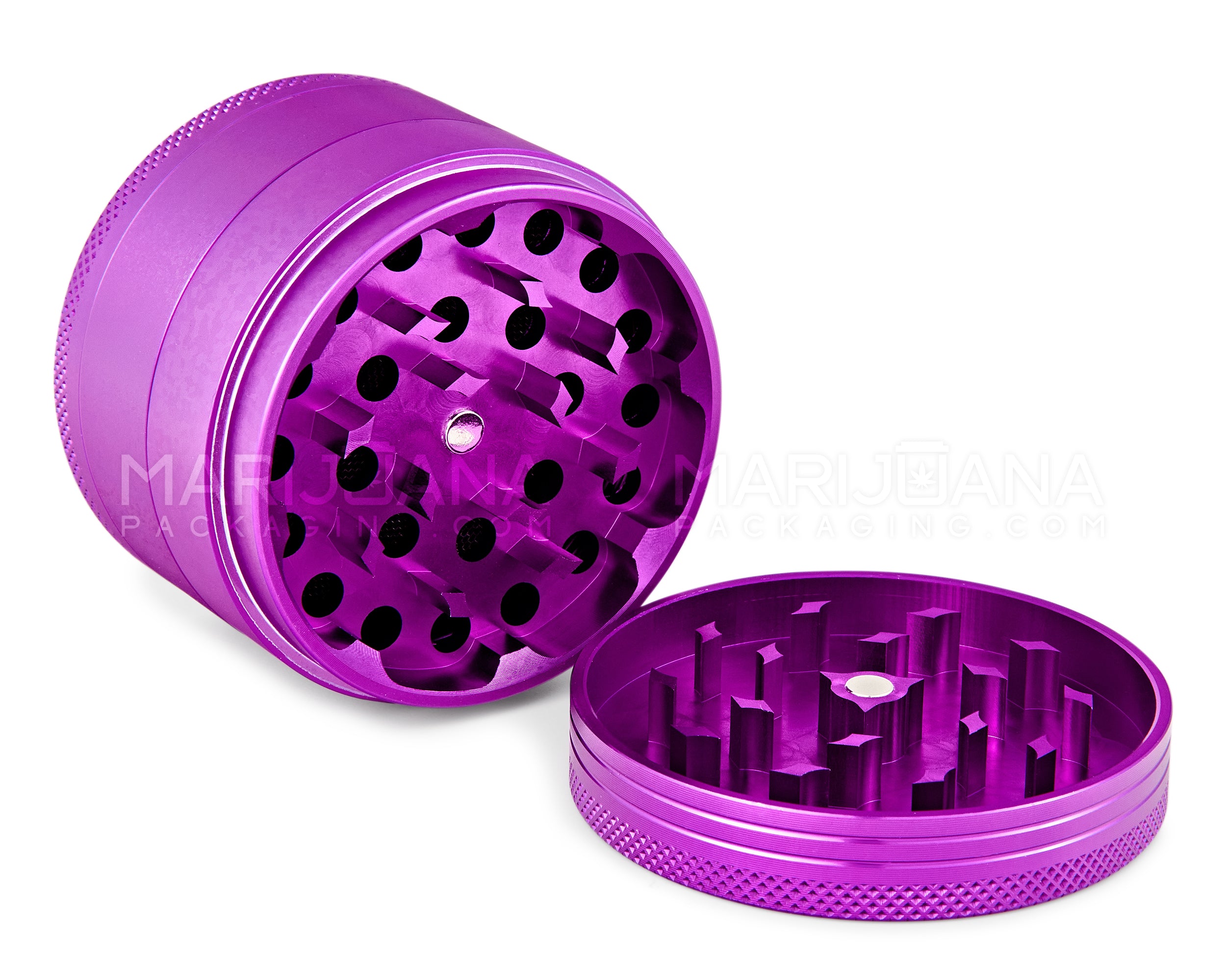 CHROMIUM CRUSHER | Magnetic Metal Grinder | 4 Piece - 63mm - Purple - 2