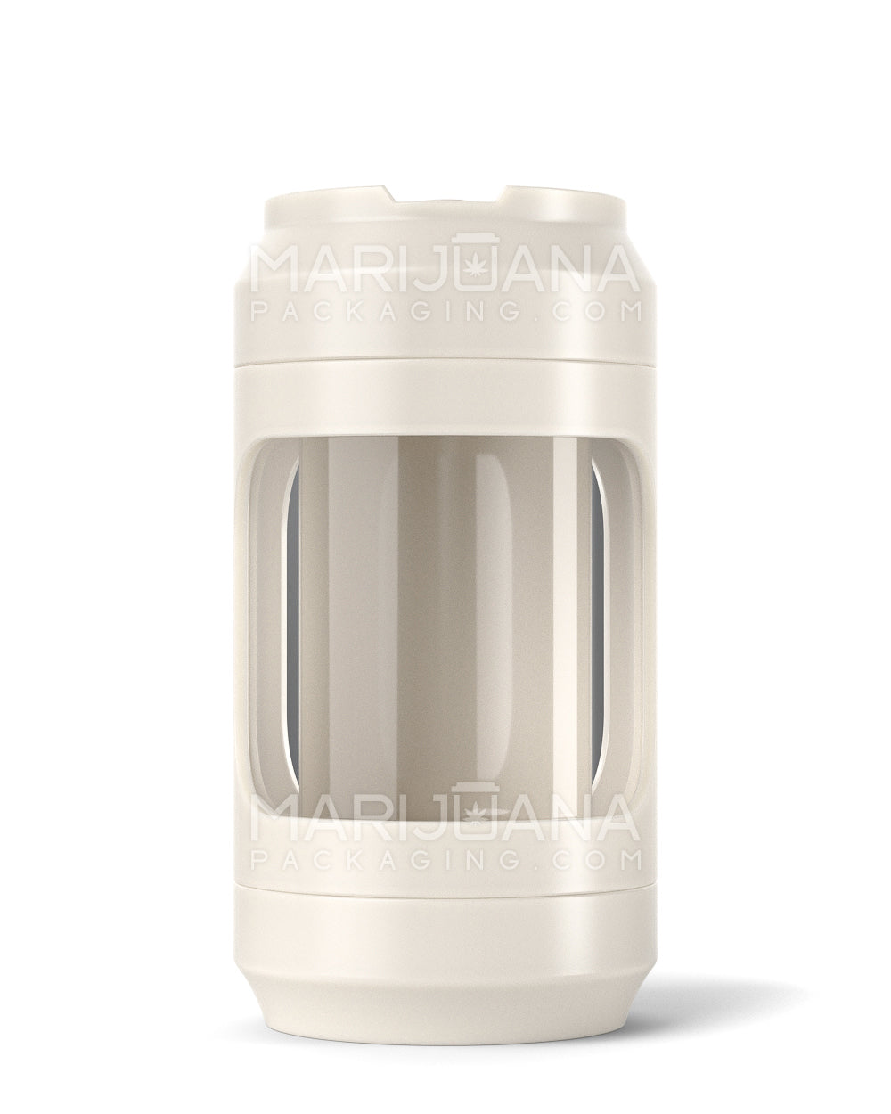 Light Up Magnifying Cap Stash Jar w/ Magnetic Grinder & One-Hitter | Plastic - 6g - White - 4