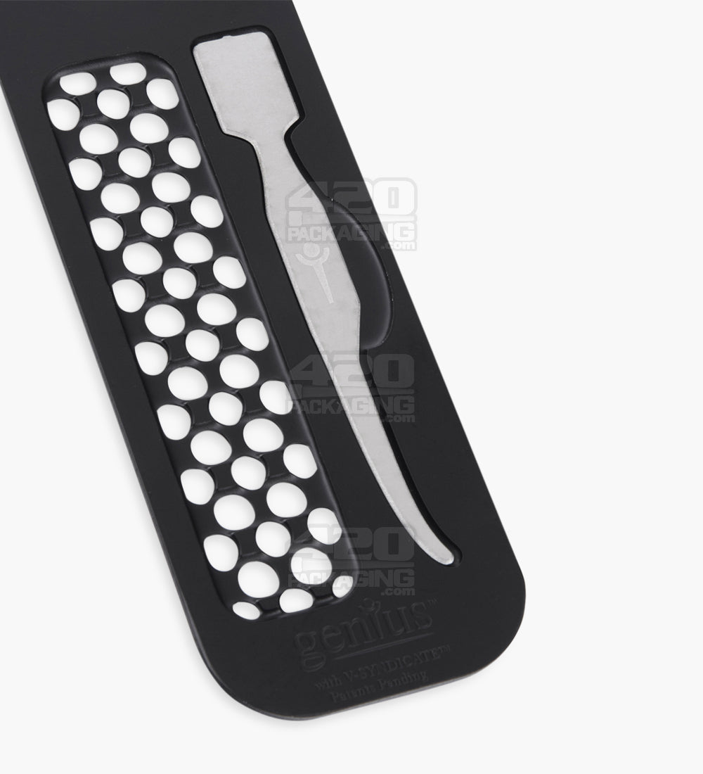 Genius Pipe x V-SYNDICATE Black Built-In Metal Grinder Slider w/ Dab Tool - 3