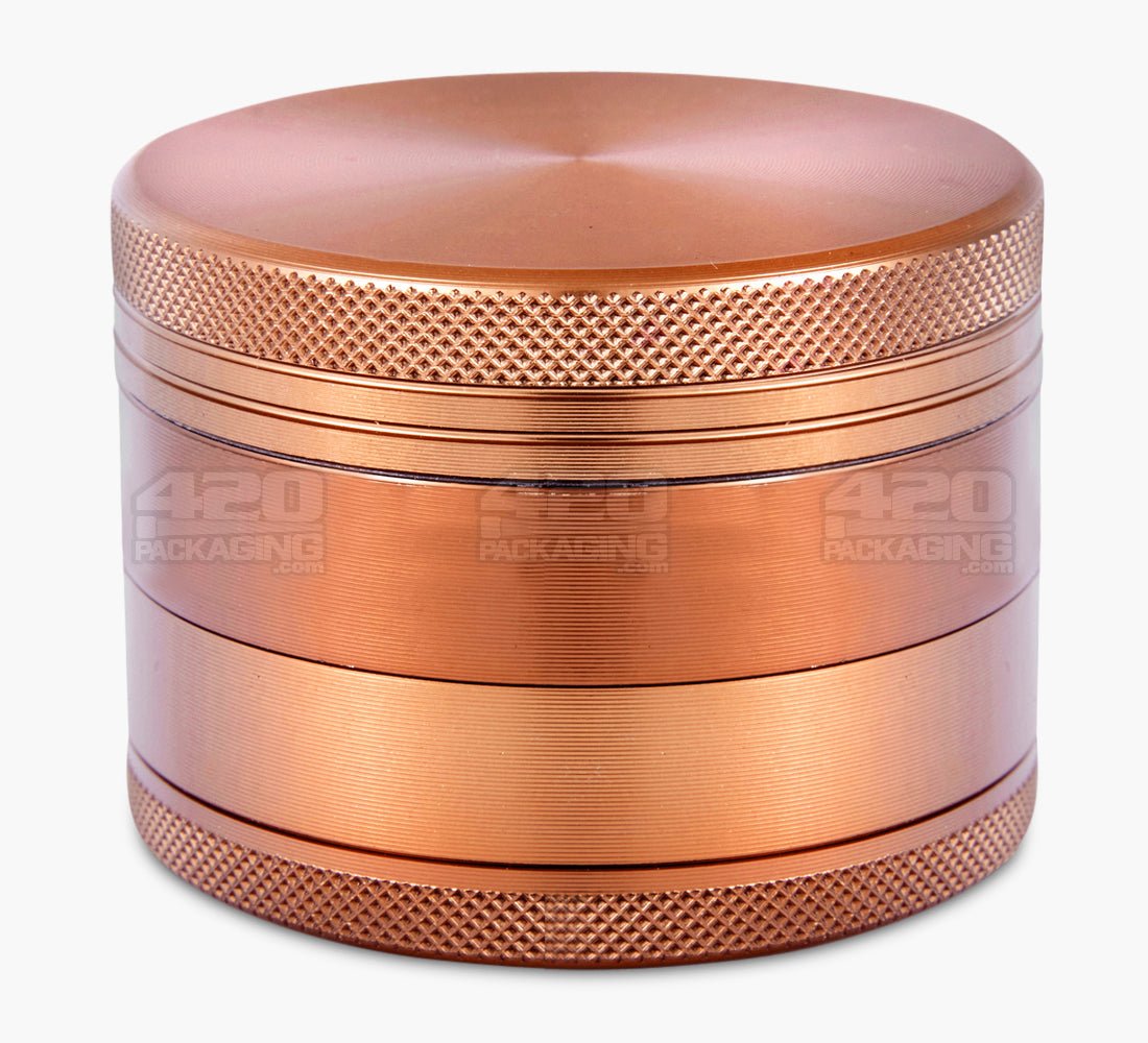 4 Piece 63mm Bronze CNC Aluminum Magnetic Metal Grinder w/ Catcher - 4