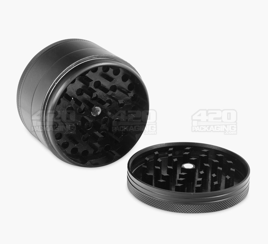 Magnetic CNC Aluminium Metal Grinder w/ Catcher | 4 Piece - 63mm - Black