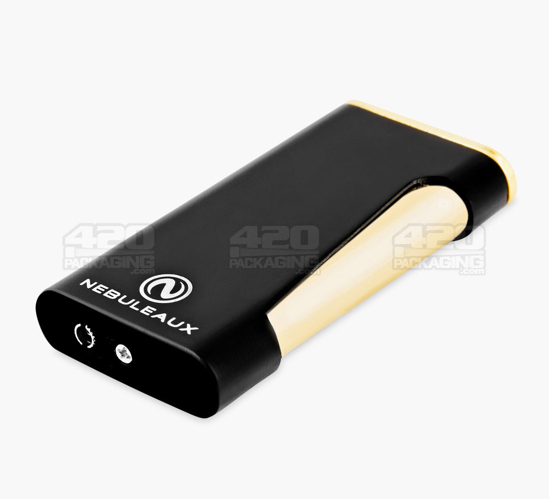 2.5" Nebuleaux Black Torch Butane Lighter w/ Adjustable Blue Flame - 3