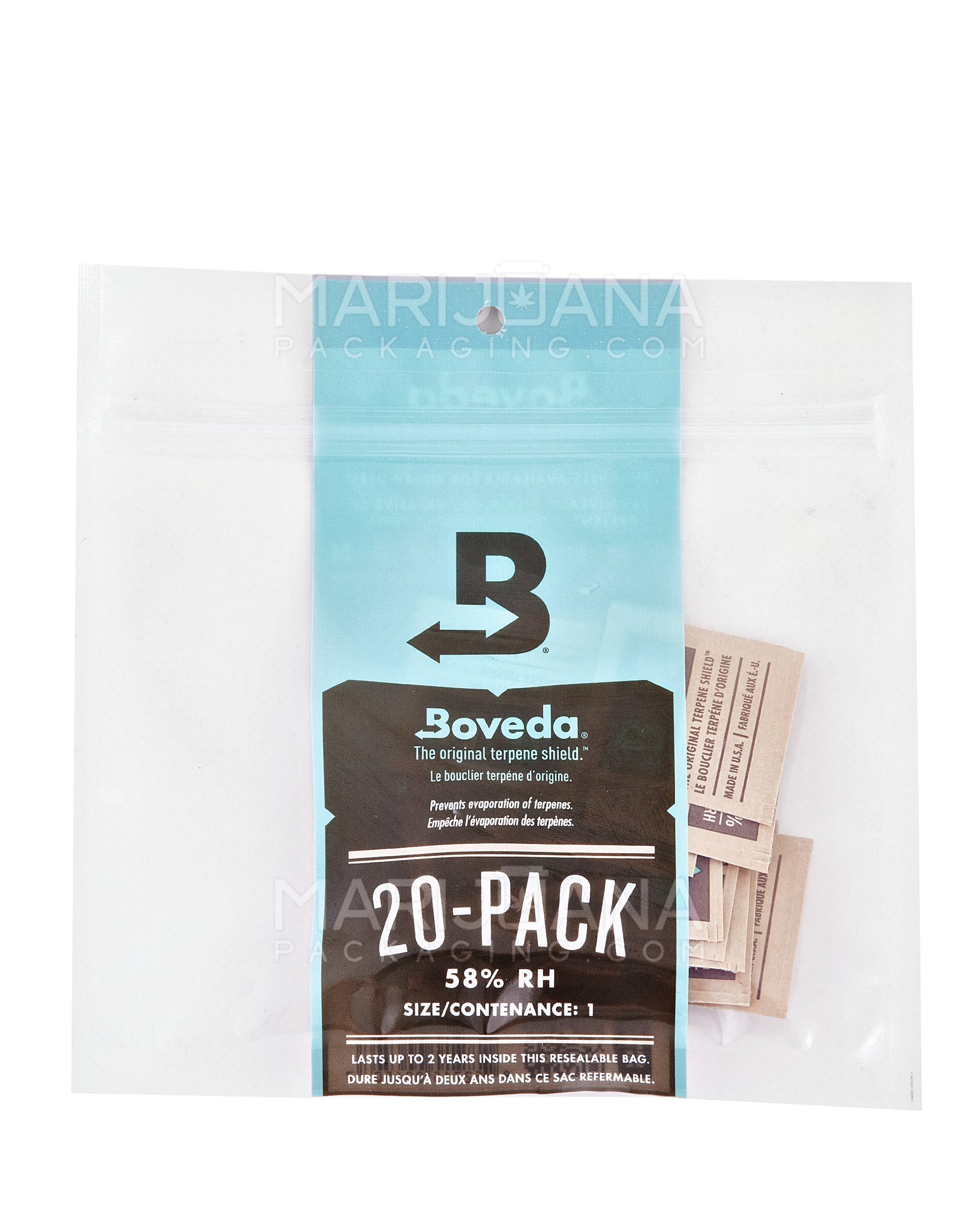 BOVEDA | Small Humidity Control Packs | 1 Gram - 58% - 20 Count - 1