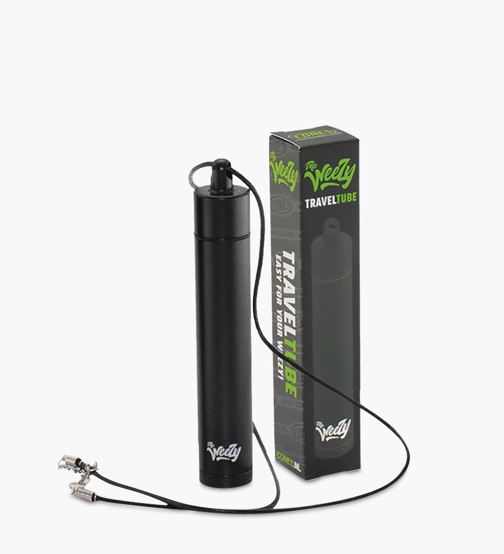 115mm Black The Weezy Aluminum Travel Tube With Lanyard Display 12/Box - 2