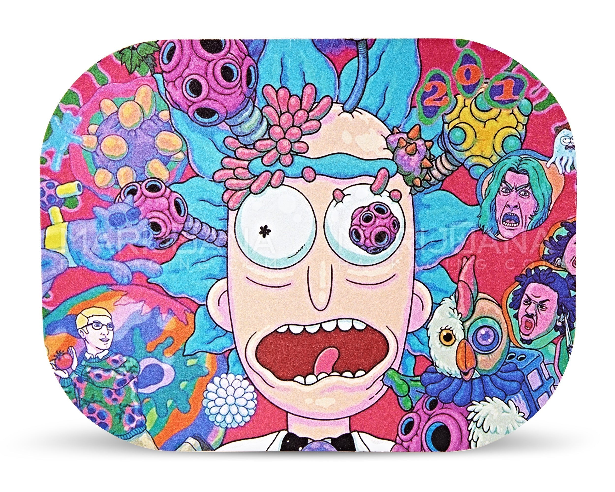 R&M Trippy Rolling Tray w/ Magnetic Cover | 7in x 5.5in - Mini - Metal - 4