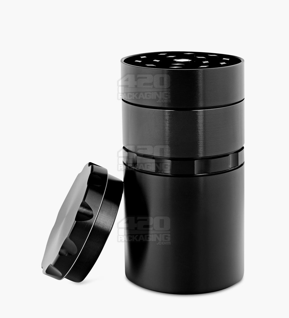Multi Compartment Metal Grinder w/ Catcher | 5 Piece - 50mm - Black