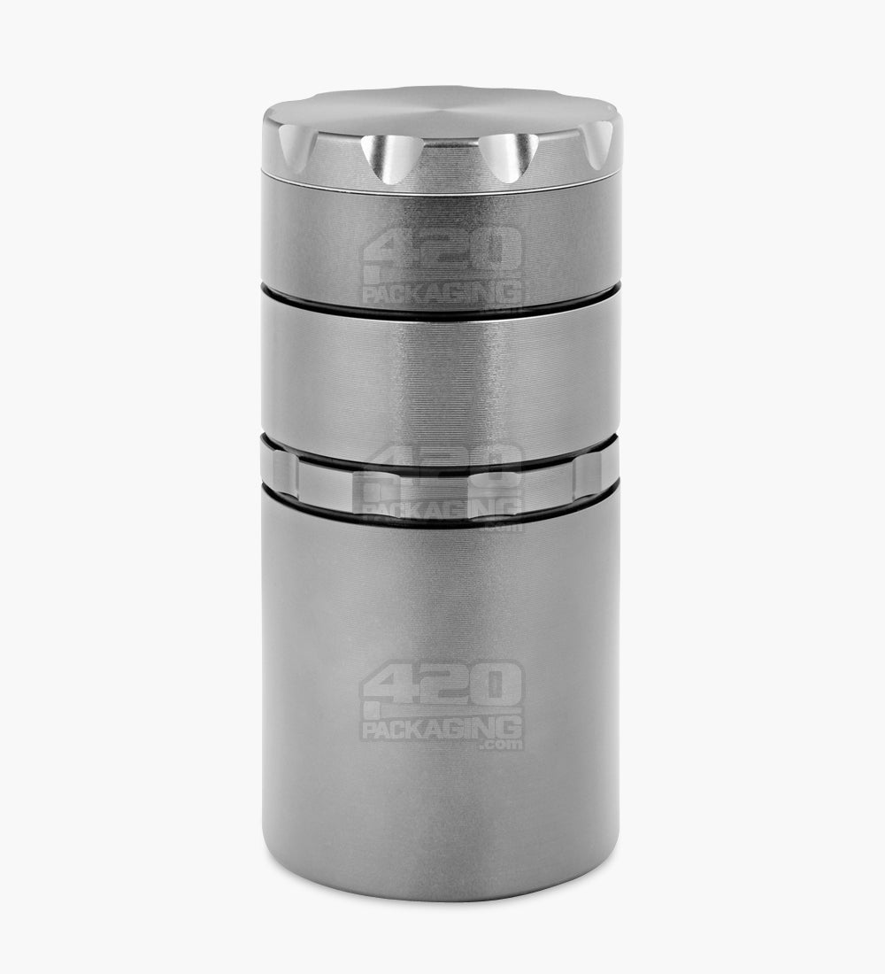 5 Piece 50mm Gunmetal Multi Compartment Metal Grinder w/ Catcher - 4