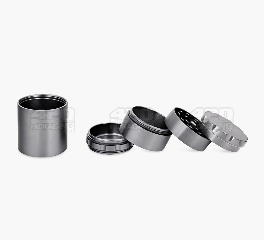 5 Piece 50mm Gunmetal Multi Compartment Metal Grinder w/ Catcher - 3