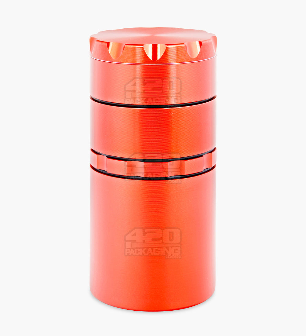 Multi Compartment Metal Grinder w/ Catcher | 5 Piece - 50mm - Red