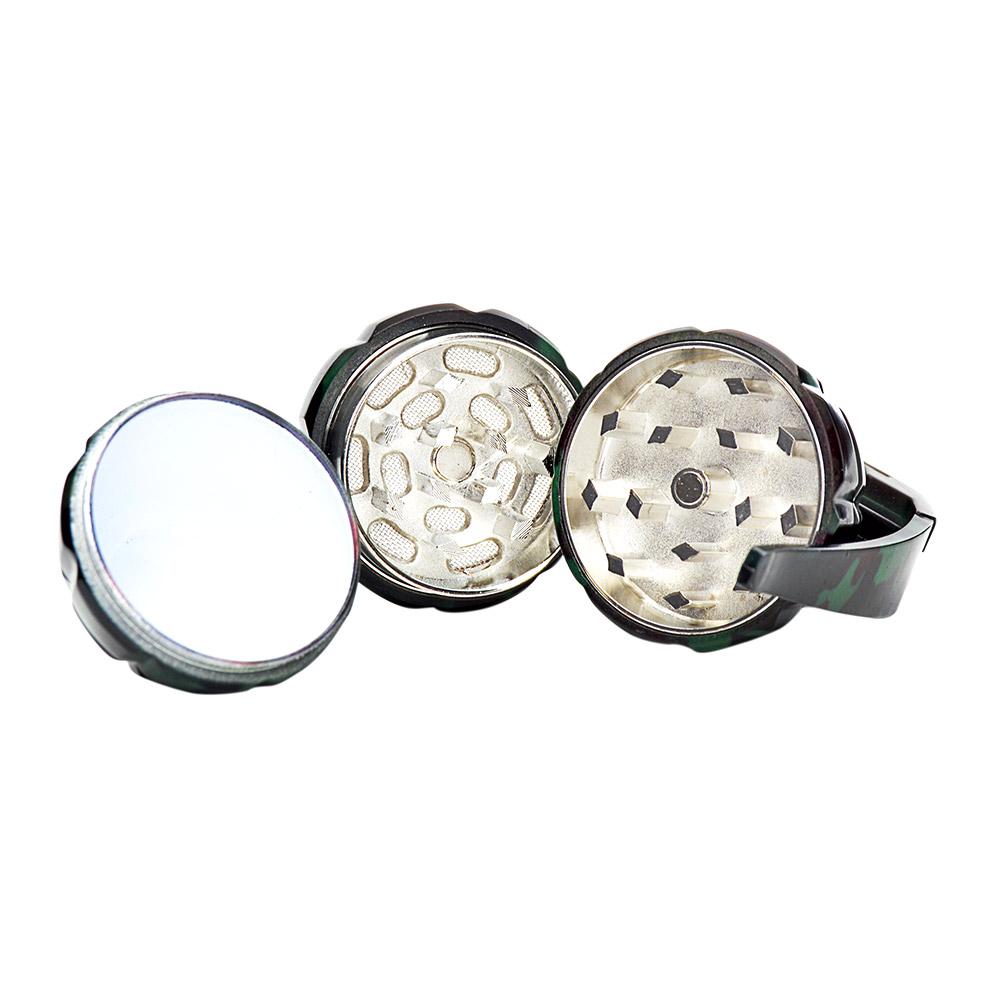 Grenade Magnetic Metal Grinder w/ Pin | 3 Piece - 32mm - Mixed - 3