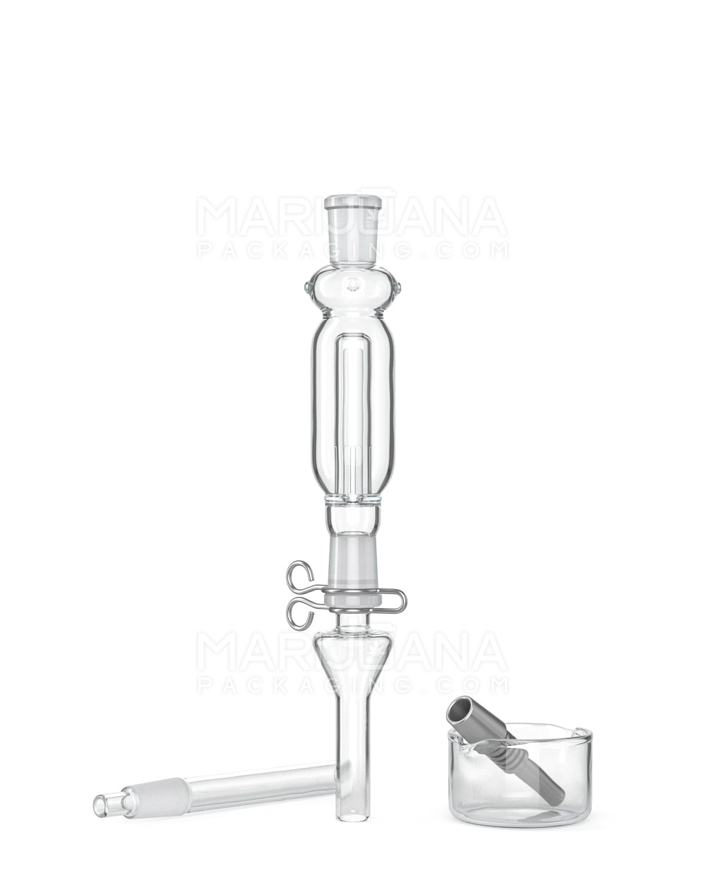 Nectar Collector Dab Pipe | 6in Long - 10mm Attachment - Clear - 5