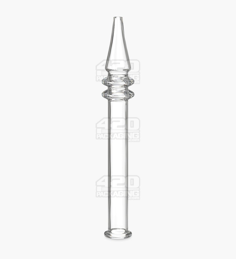Full Quartz Nectar Collector Dab Pipe | 5in Long - 10mm Attachment - Clear - 1