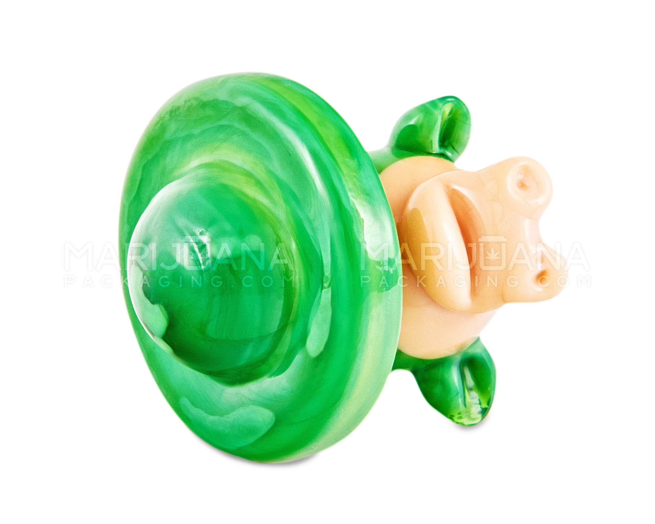 Animal Head Flat Carb Cap | 25mm - Glass - Assorted - 3