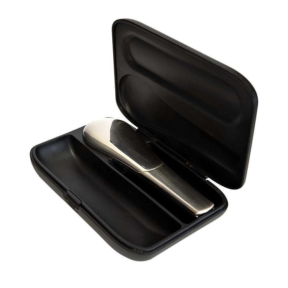 Swivel Lid Magnetic Spoon Hand Pipe w/ Carrying Case | 3.5in Long - Aluminum - Assorted - 9