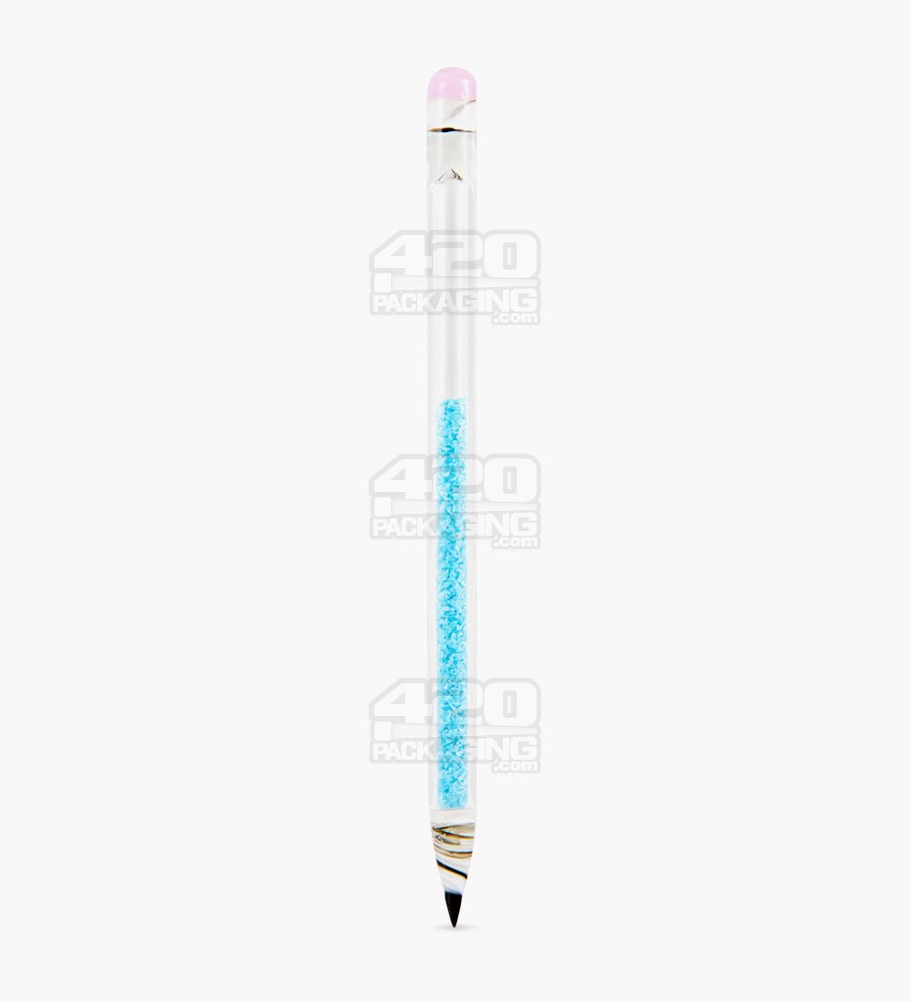 Confetti Frit Pointed Pencil Dab Tool w/ Swirl Tip | 6in Long - Glass - Assorted - 4