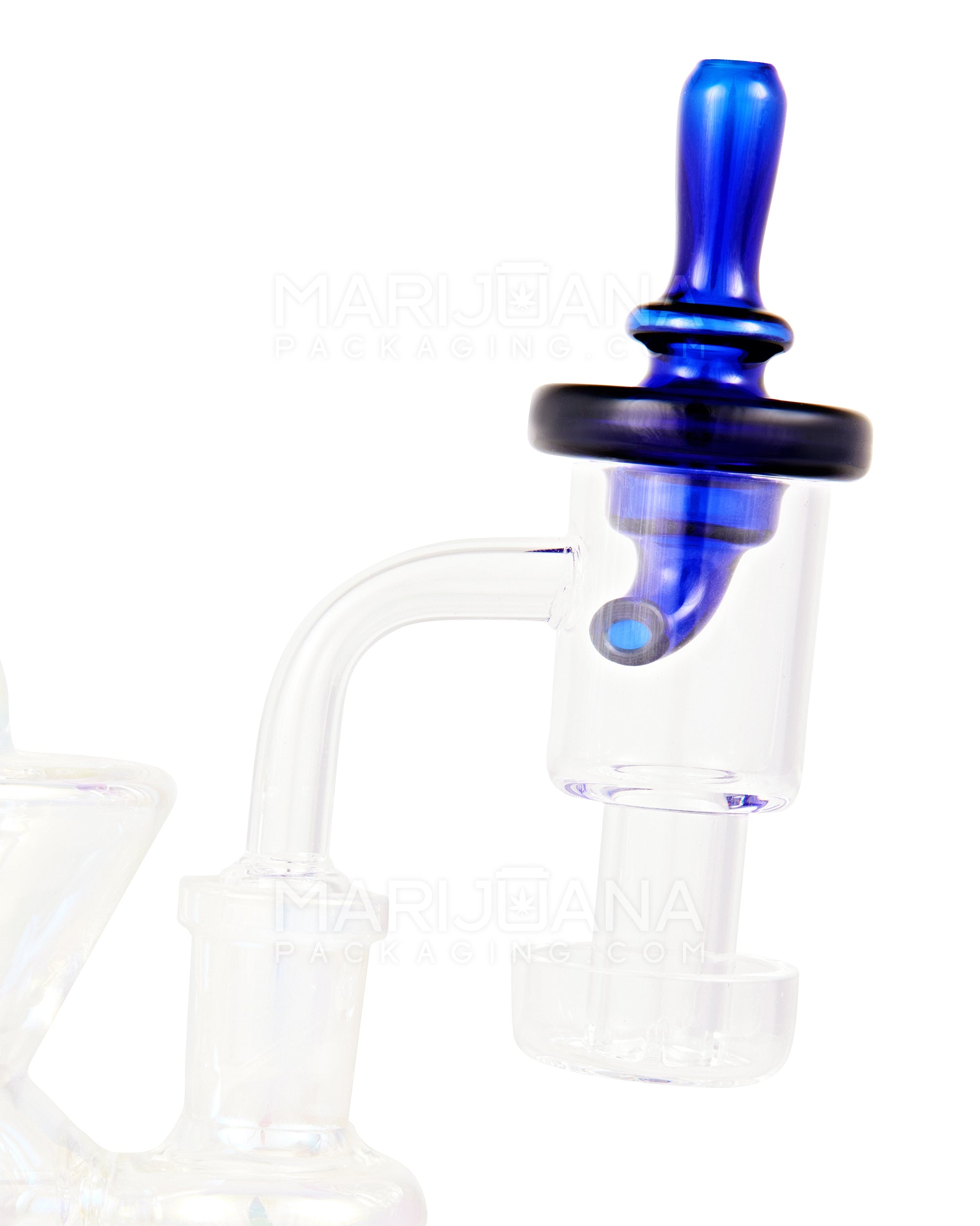 Ringed Directional Flat Carb Cap | 30mm - Glass - Assorted - 13