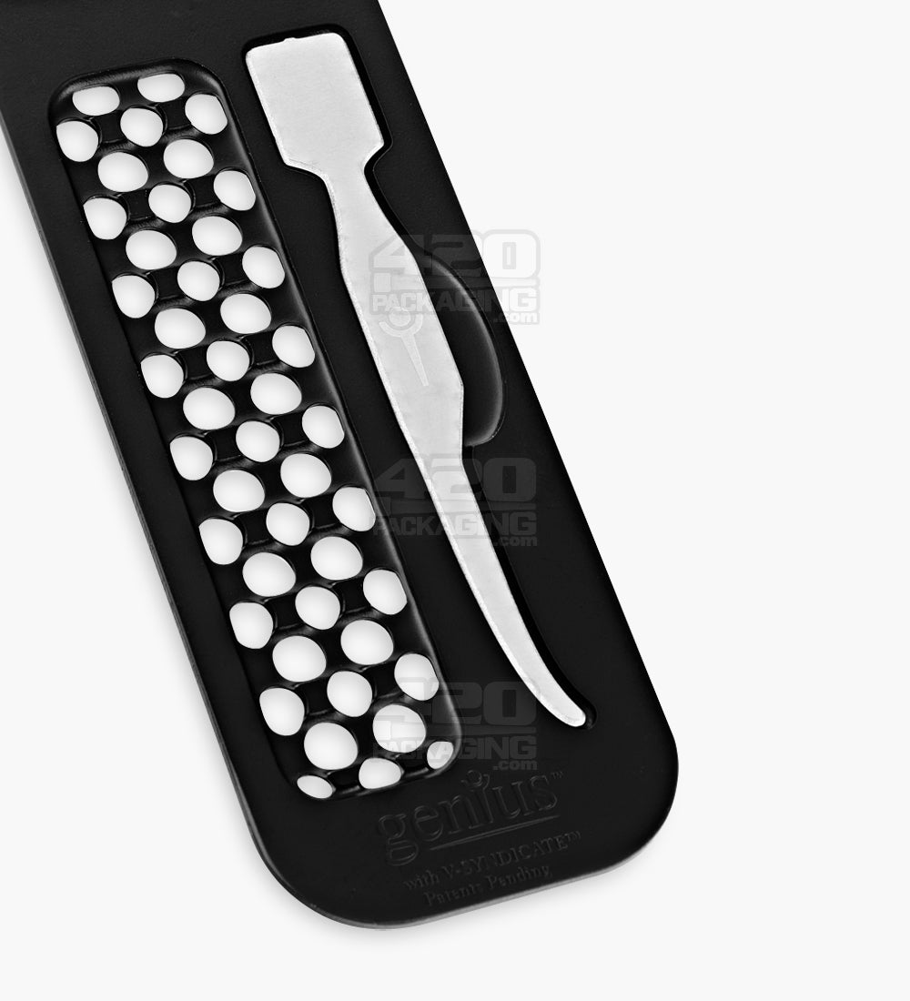 Genius Pipe x V-SYNDICATE Magnetic Slider Water-Free Dab Rig | 6in Long - Metal - Silver - 11