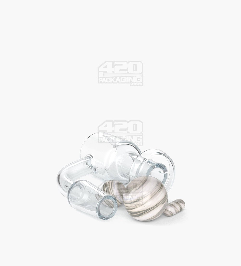 Assorted Quartz Banger Nail Terp Slurper Set w/ Eyeball Pearl & Carb Cap | 14mm - 90 Degree - Male - 5