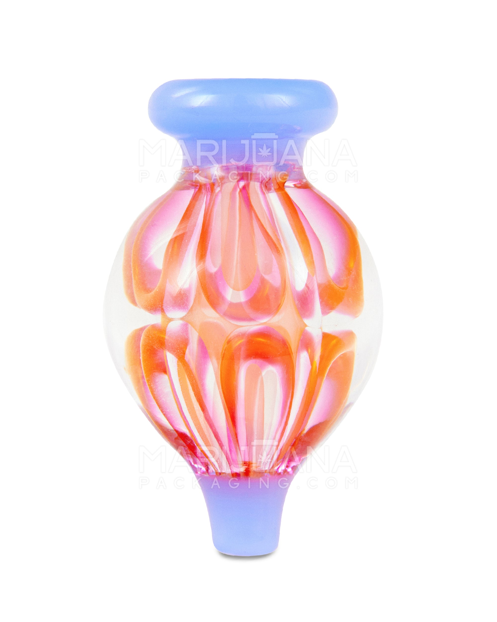 Fumed & Trapped Swirl Bubble Carb Cap | 25mm - Glass - Assorted - 5