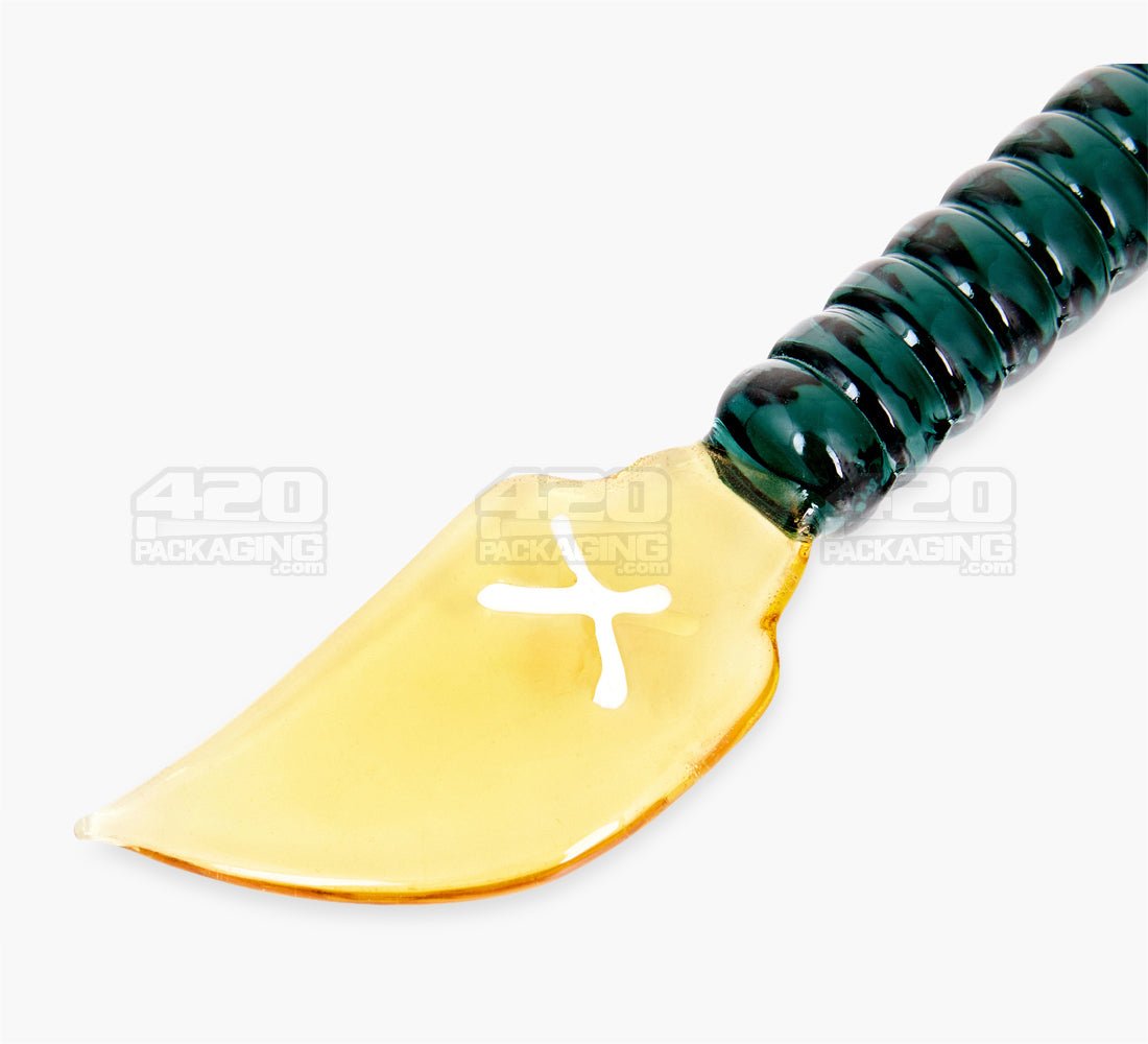 4" Assorted Glass Hunting Spear Pendant Dabber Tool w/ Necklace Strings - 4