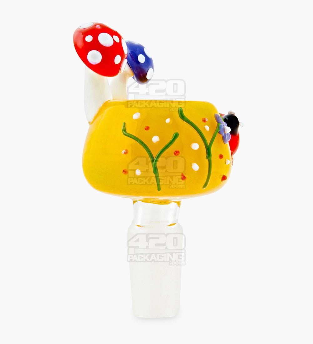 Mushroom Style Design Bowl | Glass - 14mm Male - Assorted - 5