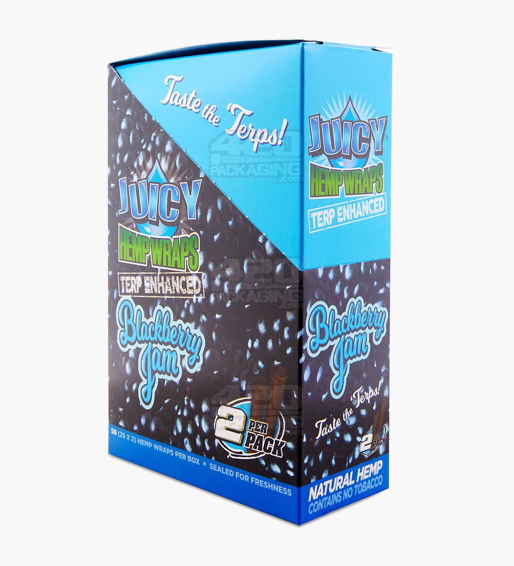 Juicy Jay's Blackberry Jam Terpene Enhanced Natural Hemp Wraps 25/Box - 4