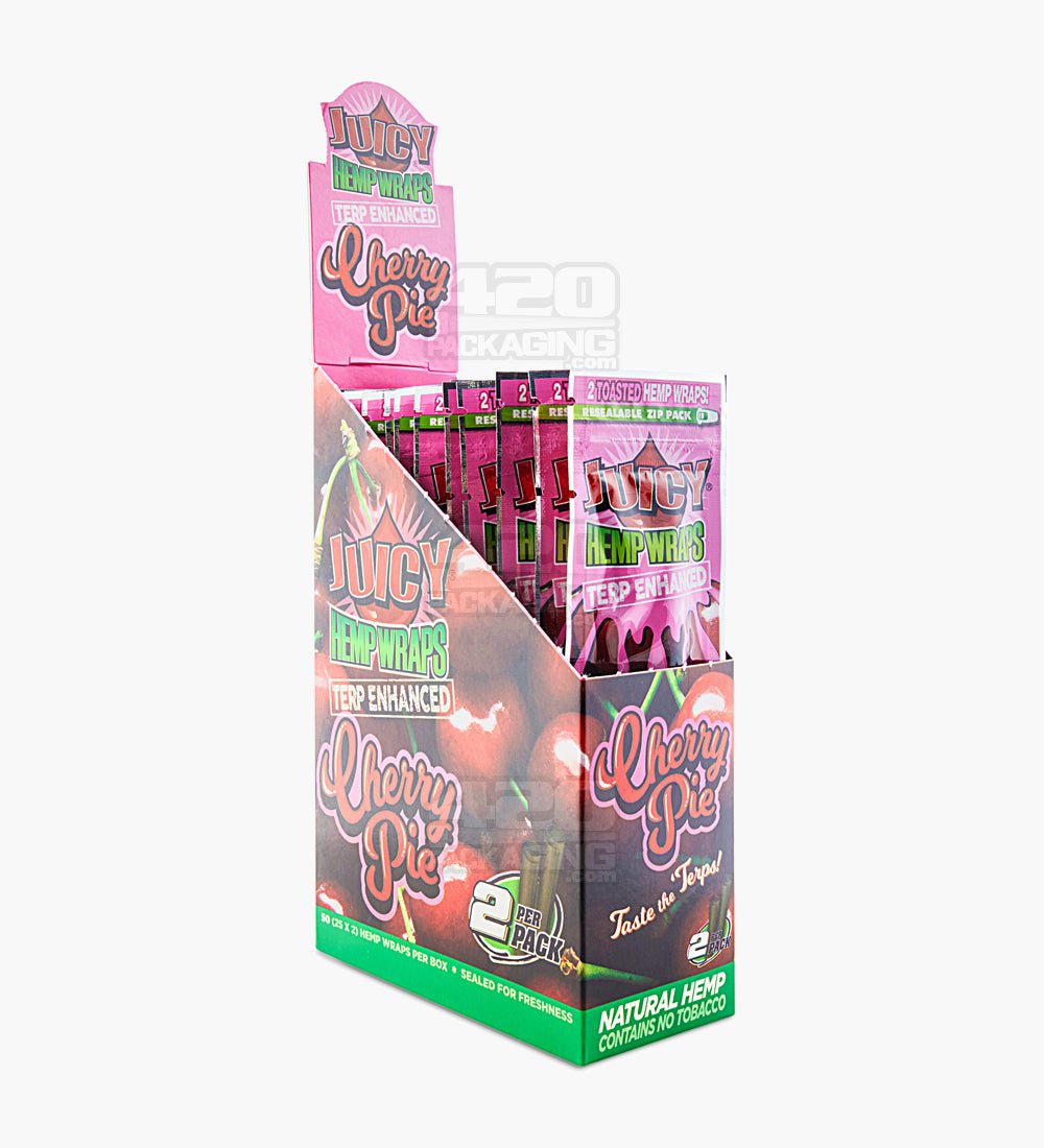 Juicy Jay's Cherry Pie Terpene Enhanced Natural Hemp Wraps 25/Box - 1