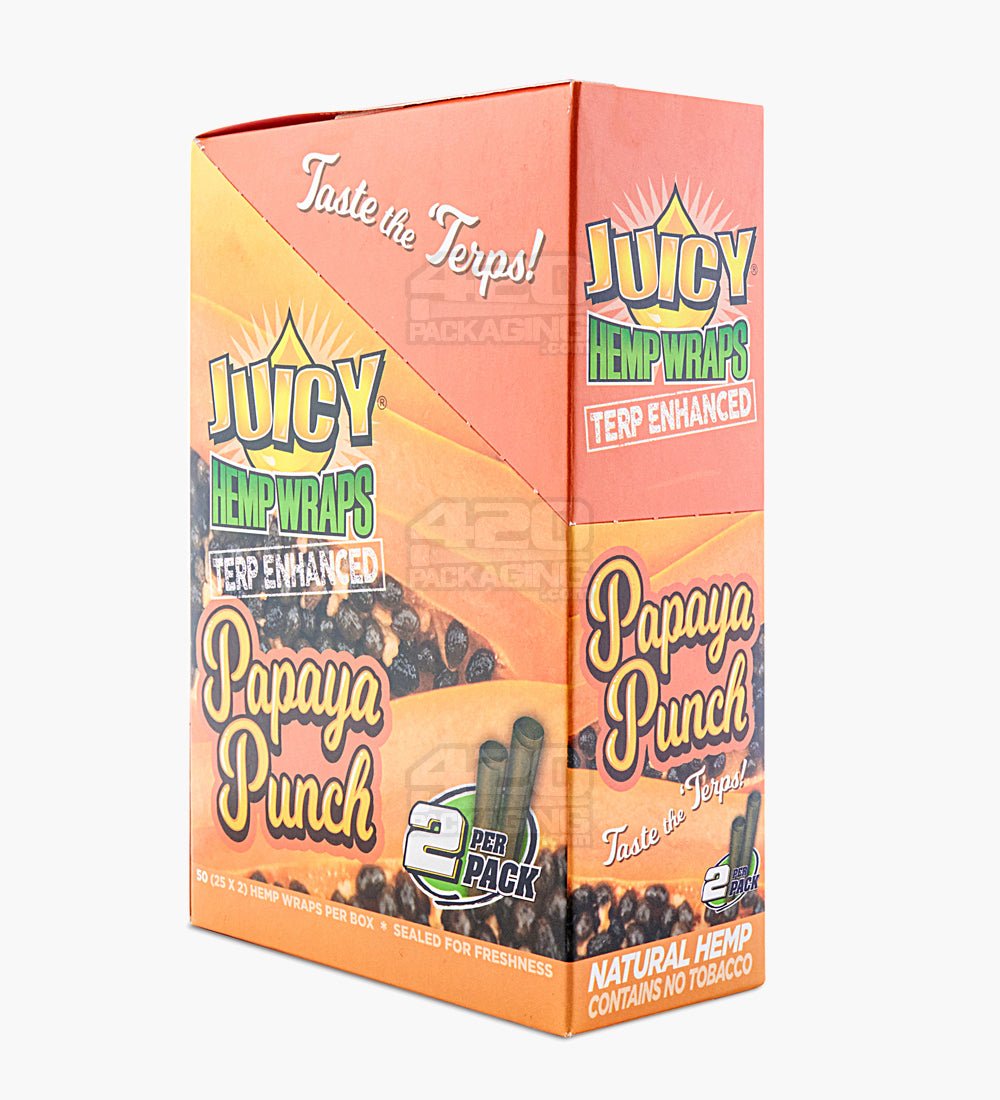 Juicy Jay's Papaya Punch Terpene Enhanced Natural Hemp Wraps 25/Box - 3