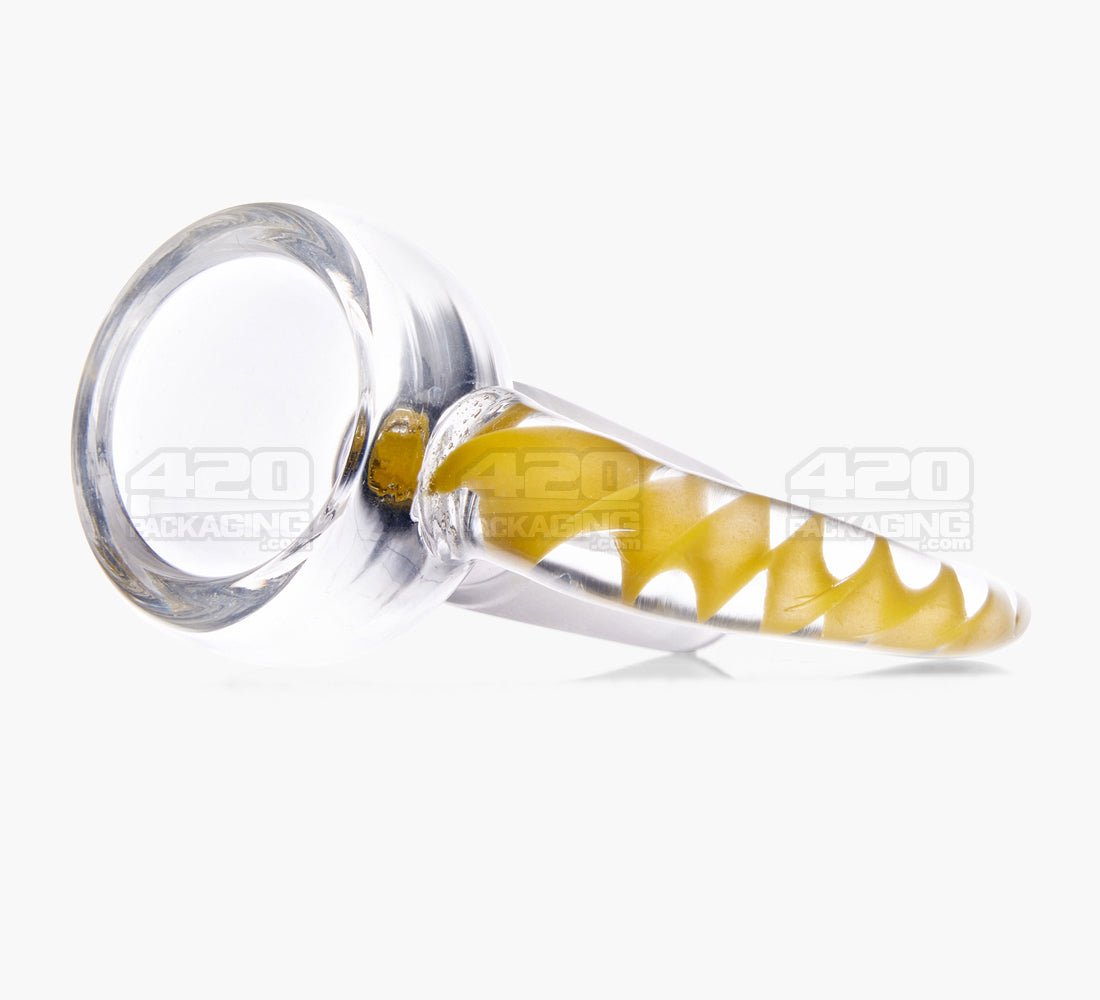 Twist Clear Bowl w/ Spiral Horn Handle | Glass - 14mm - Assorted - 2