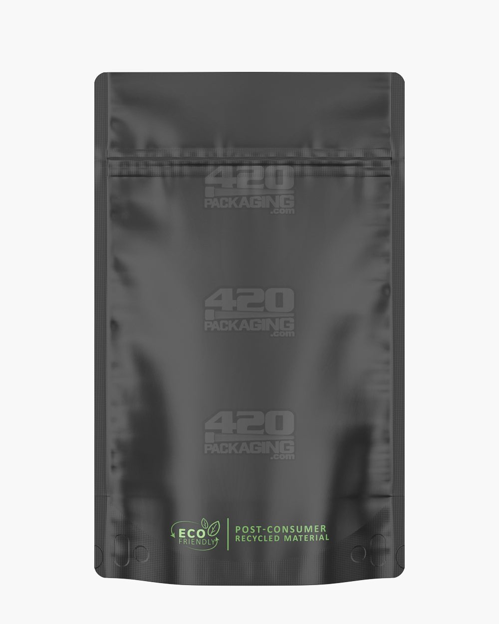 Matte-Black 5" x 8.1" PCR Tamper Evident Mylar Bags (14 gram) 1000/Box - 1