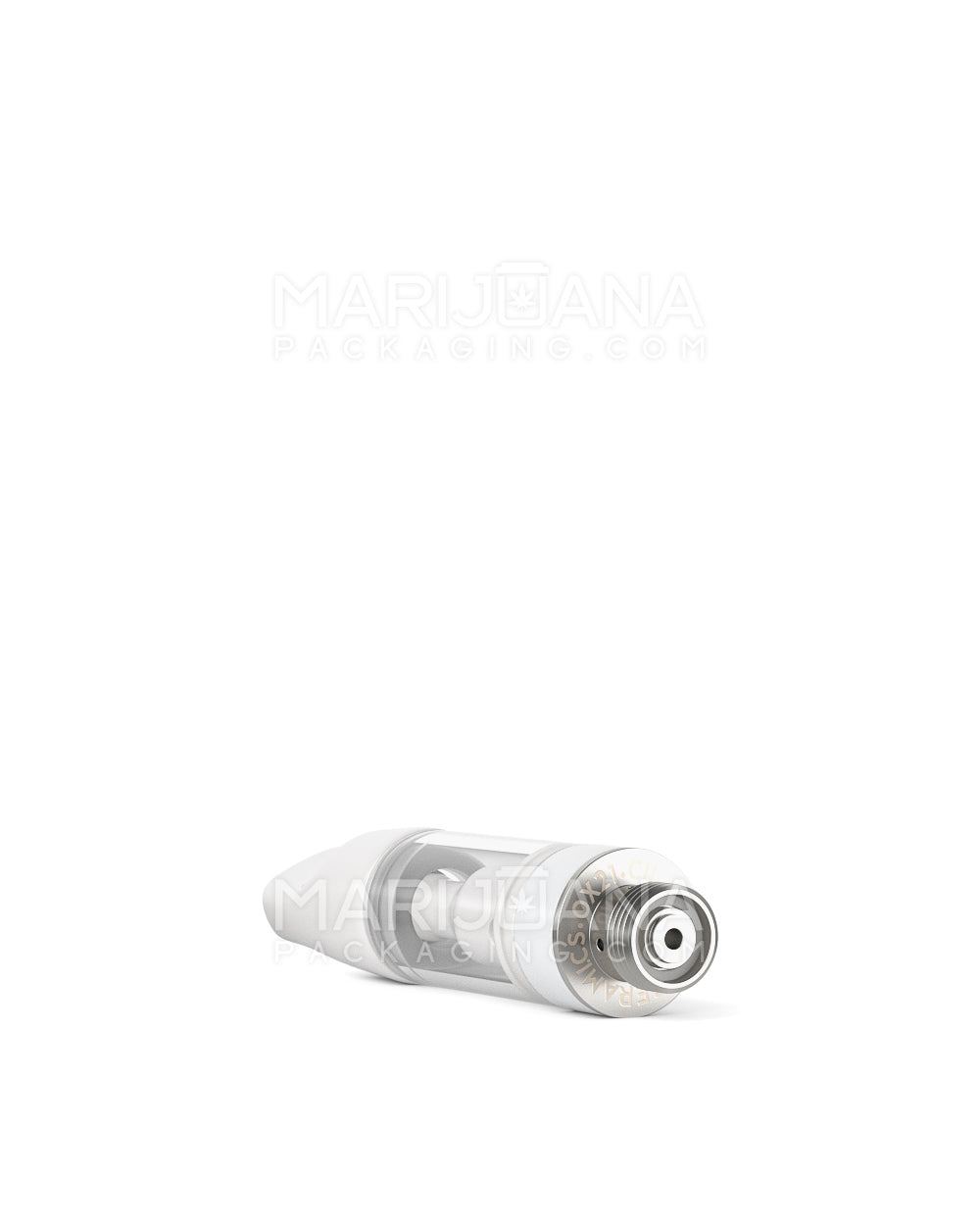 TPK | Ceramic Vape Cartridge with Flat White Ceramic Mouthpiece | 0.5mL - Press On - 100 Count - 7