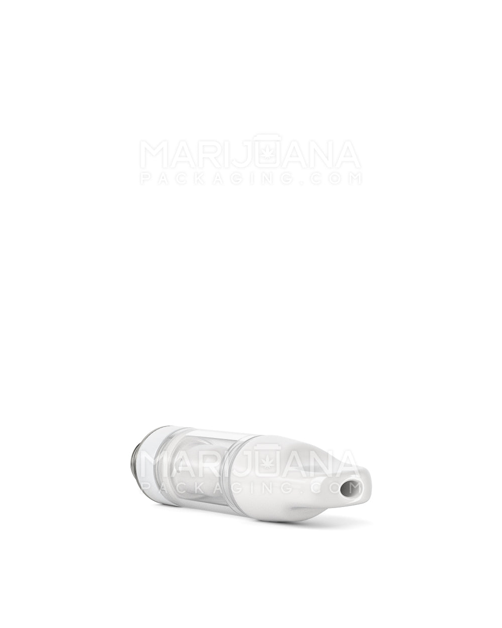 TPK | Ceramic Vape Cartridge with Flat White Ceramic Mouthpiece | 0.5mL - Press On - 100 Count - 8