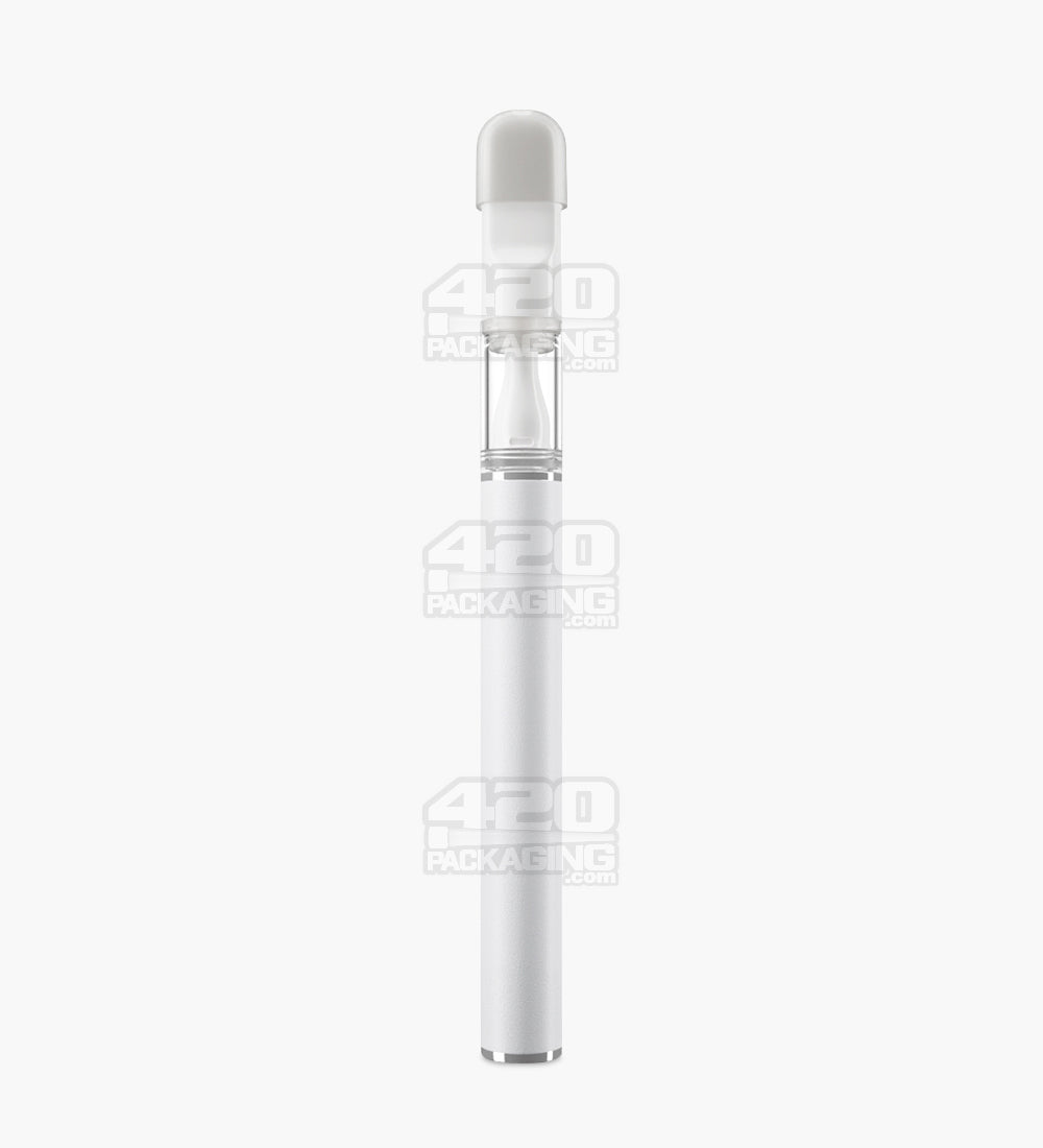 VAPER TIP | White Rechargeable Disposable Vape Pen with 2mm Aperture | 0.5mL - 300 mAh - 100 Count