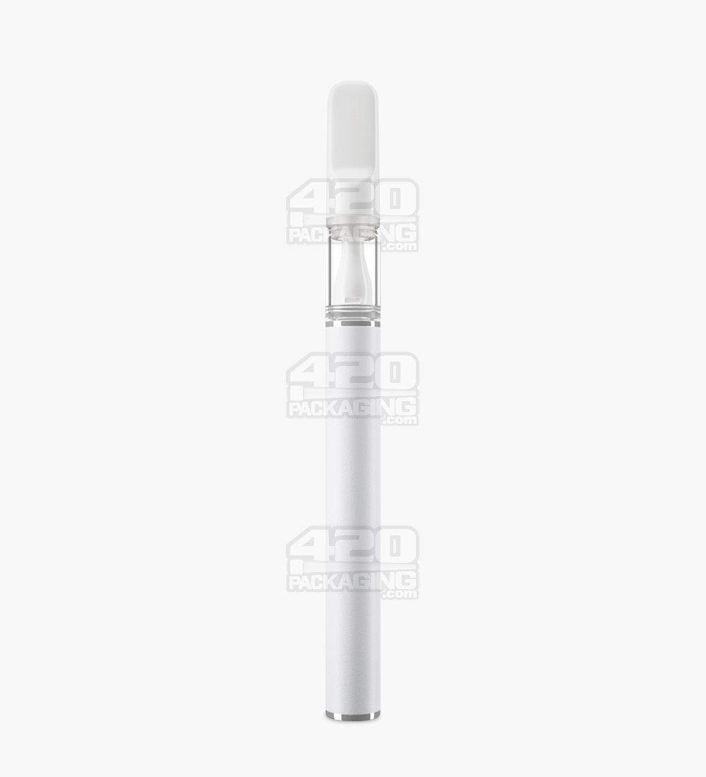VAPER TIP | White Rechargeable Disposable Vape Pen with 2mm Aperture | 0.5mL - 300 mAh - 100 Count