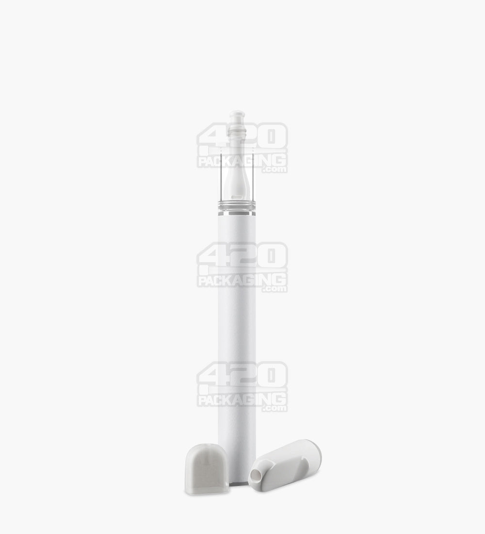 VAPER TIP | White Rechargeable Disposable Vape Pen with 2mm Aperture | 0.5mL - 300 mAh - 100 Count