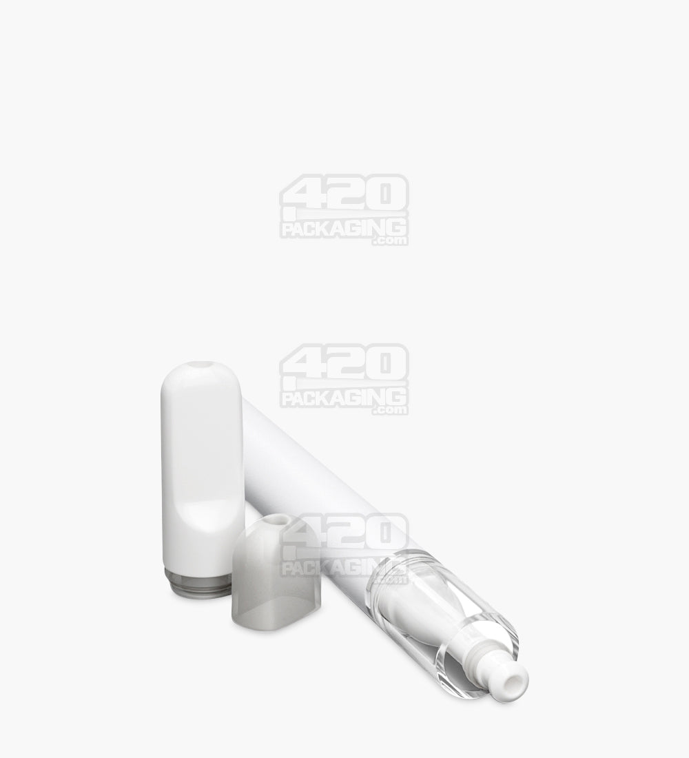 VAPER TIP | White Rechargeable Disposable Vape Pen with 2mm Aperture | 0.5mL - 300 mAh - 100 Count
