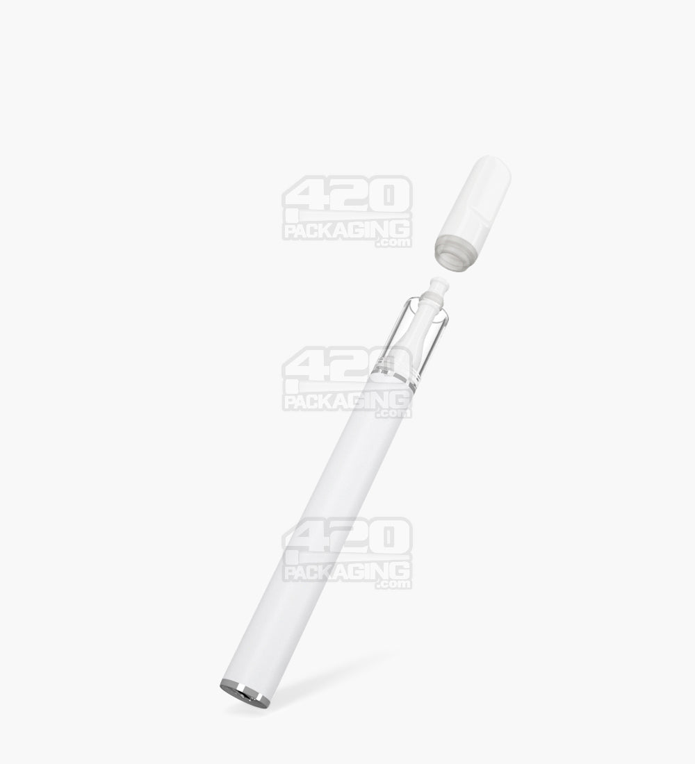 VAPER TIP | White Rechargeable Disposable Vape Pen with 2mm Aperture | 0.5mL - 300 mAh - 100 Count