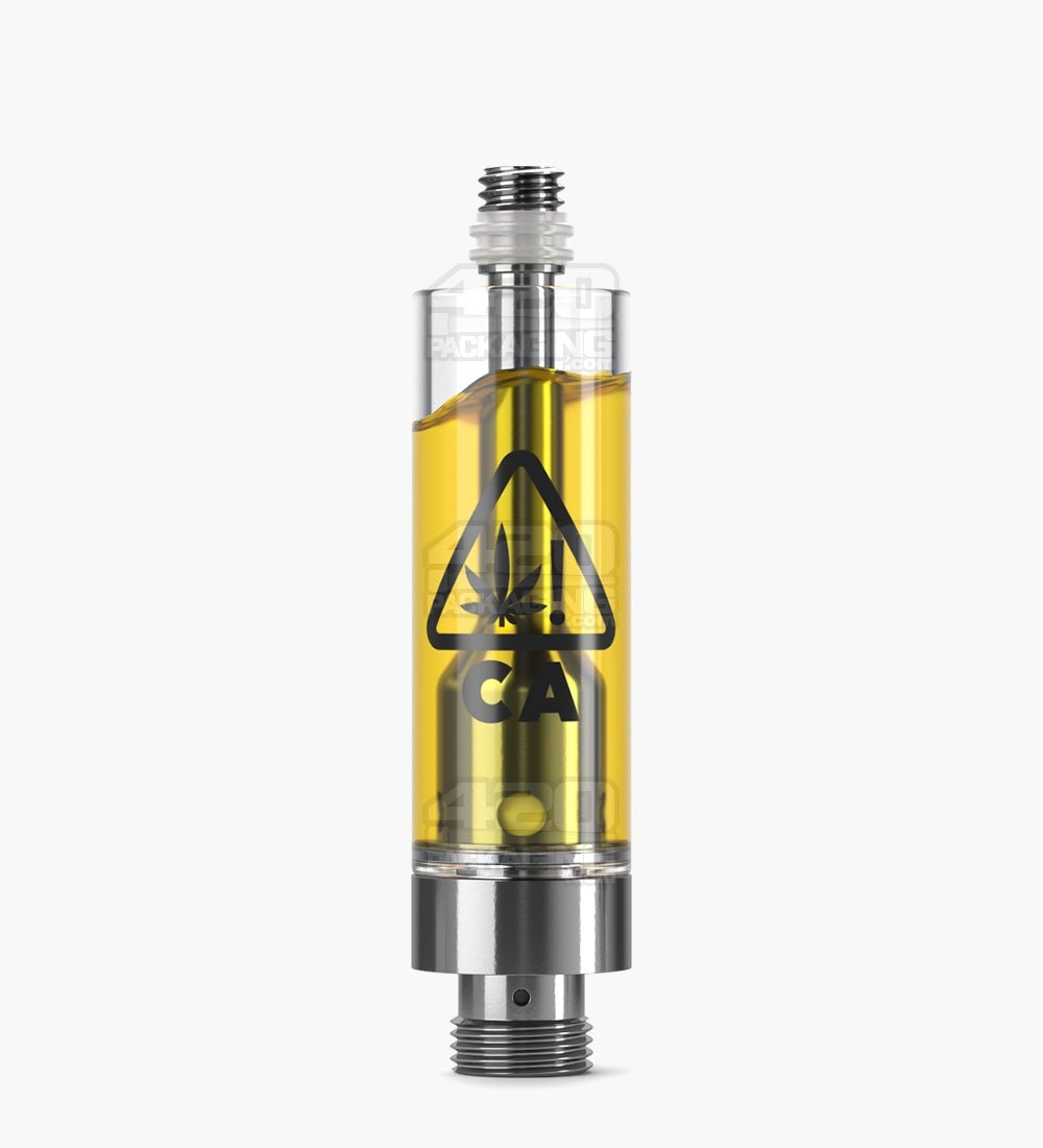 RAE California Symbol Glass Vape Cartridge 1mL w/ Screw On Connection & 2mm Aperture 400/Box - 2