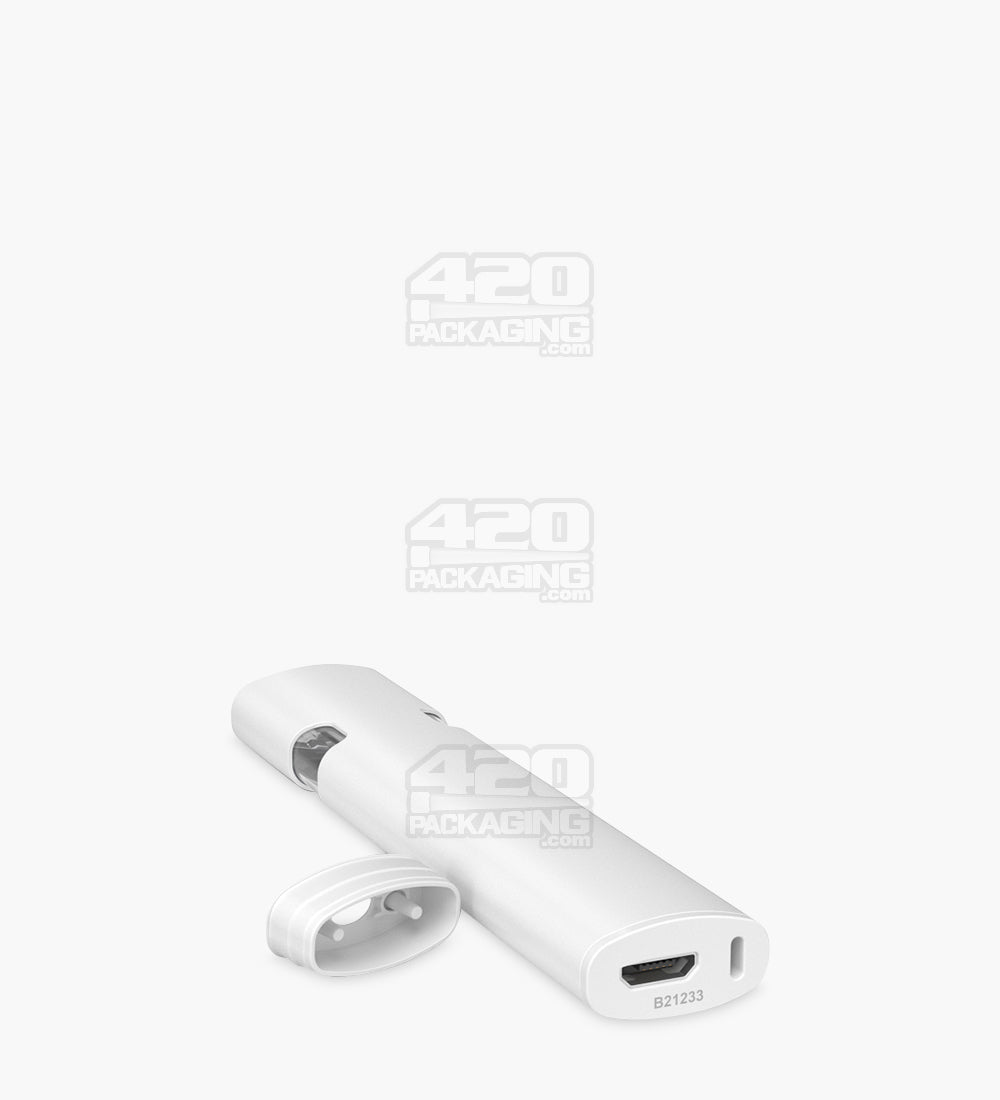 RAE White XP Ceramic Core 1mL Disposable Vape Pen W/ Large Liquid Window 600/Box - 7