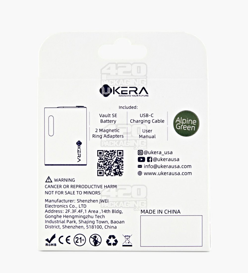 Vault SE Vape Alpine Green Battery with USB Charger - 8