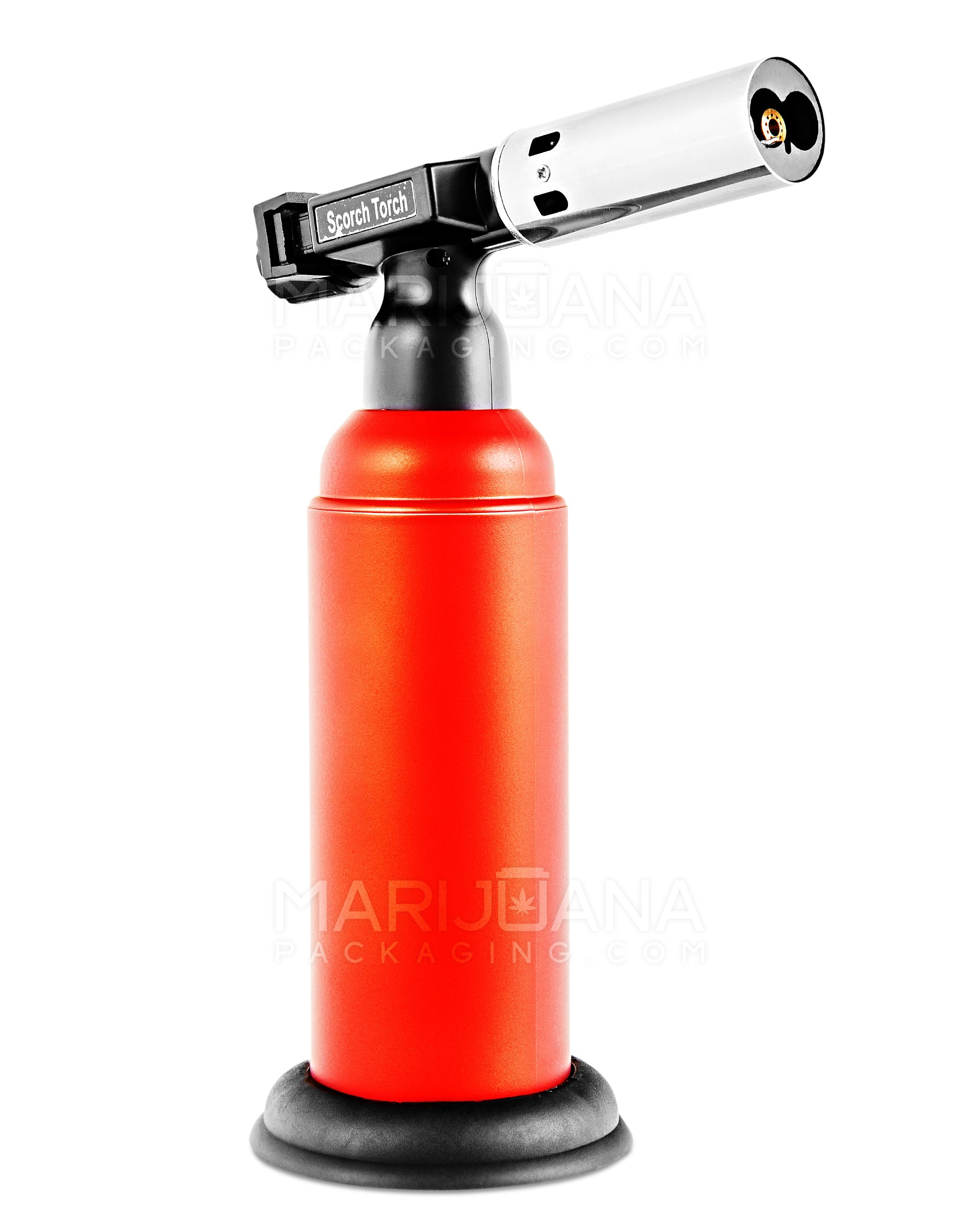 SCORCH TORCH | Metal Torch w/ Safety Lock | 8in Tall - Butane - Red - 3