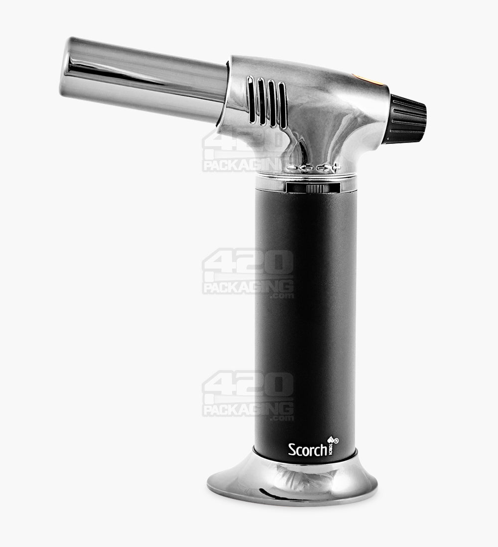 6" Scorch Torch Metal Assorted Butane Torch w/ Safety Lock - 6