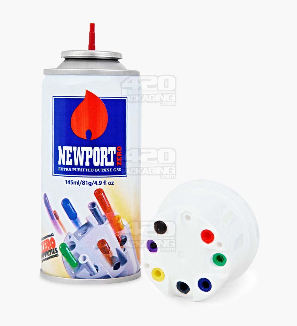 Newport Zero Extra Purified Butane 145mL BHO Canisters w/ Flints 12/Box - 4