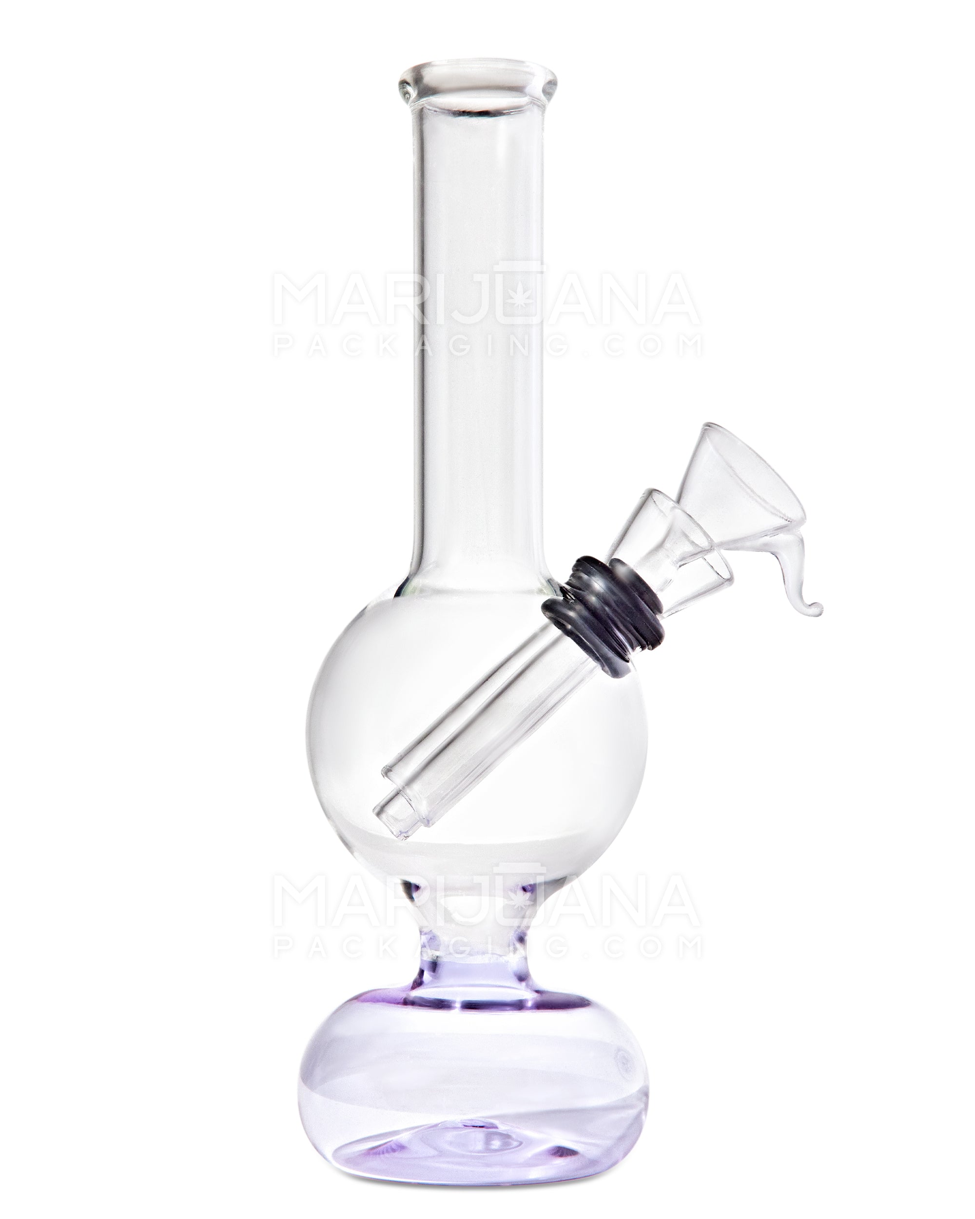USA Glass | Straight Neck Glass Egg Water Pipe w/ Donut Base | 6in Tall - Grommet Bowl - Assorted - 6