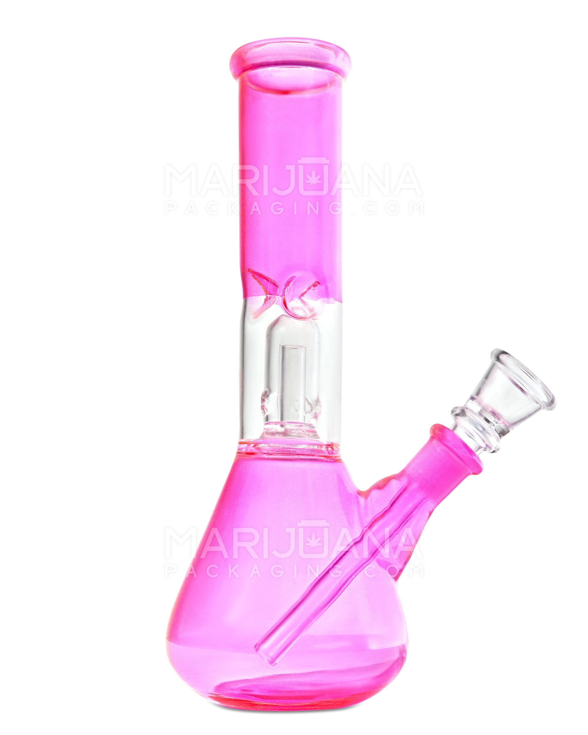 Straight Neck Dome Perc Glass Egg Water Pipe w/ Ice Catcher | 7.5in Tall - 14mm Bowl - Assorted - 6