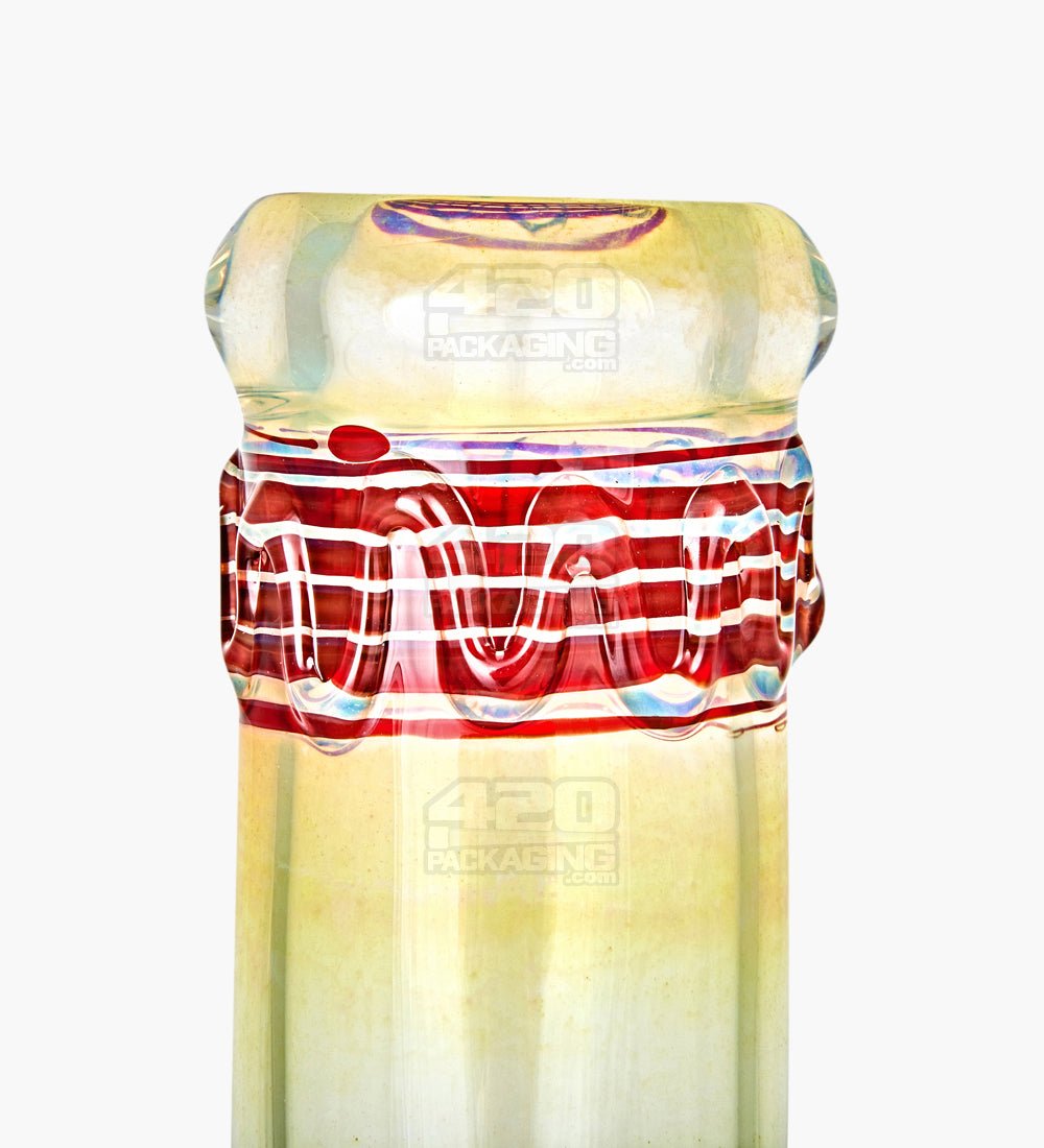 USA Glass Straight Neck Tree Perc Fumed Glass Beaker Water Pipe w/ Ice Catcher | 18in Tall - 18mm Bowl - Assorted - 4