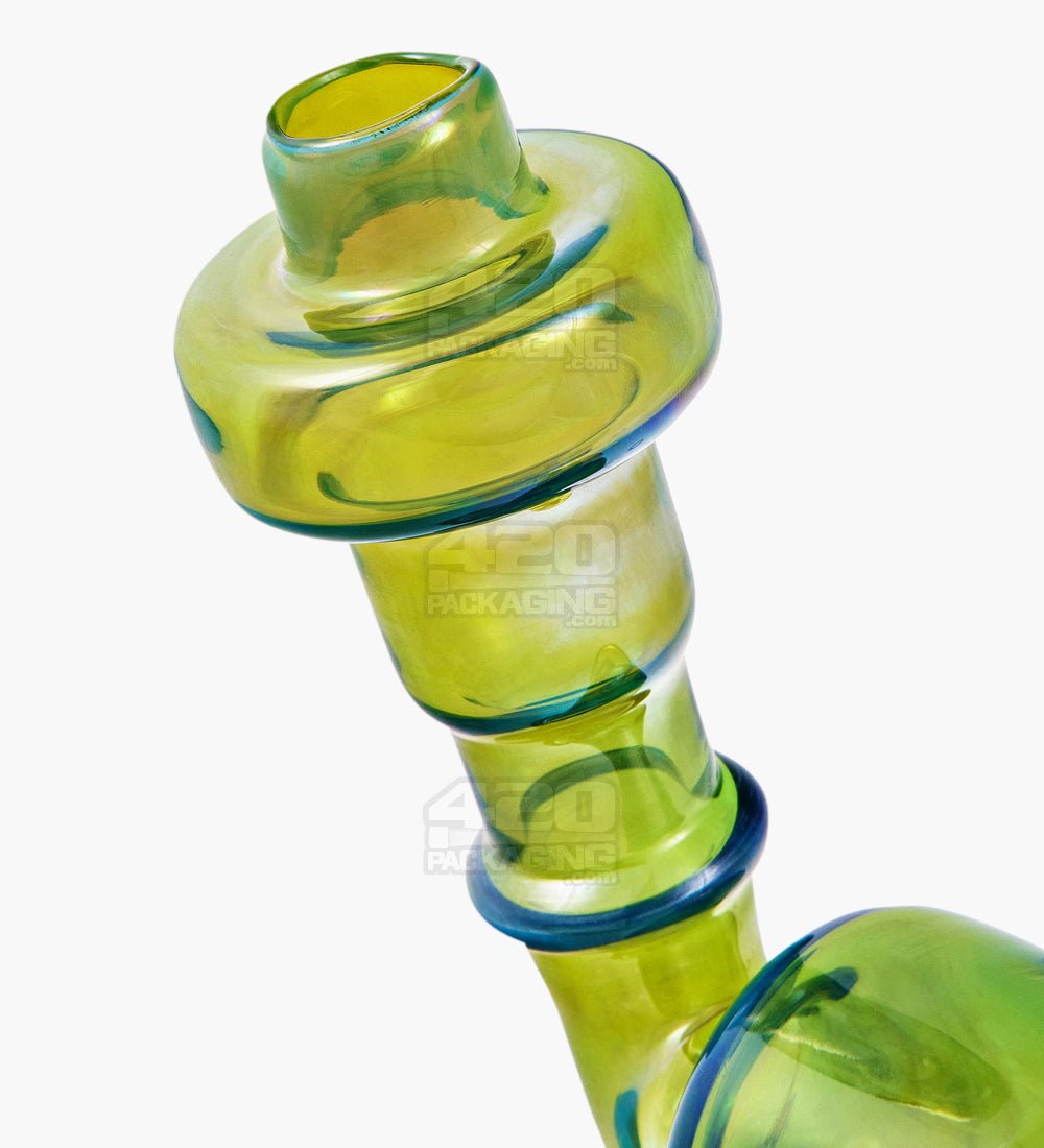 Heady Sidecar Neck Inline Perc Fumed Glass Gas Pump Dab Rig | 7in Tall - 14mm Banger - Green - 6