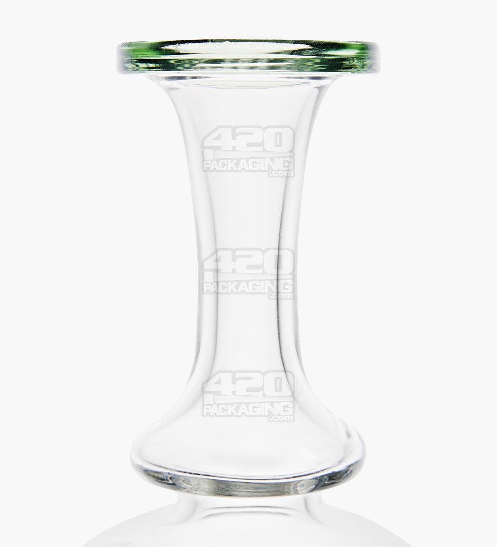 Lattice Perc Glass Water Pipe w/ Thick Base | 10.5in Tall - 14mm Bowl - Green - 4