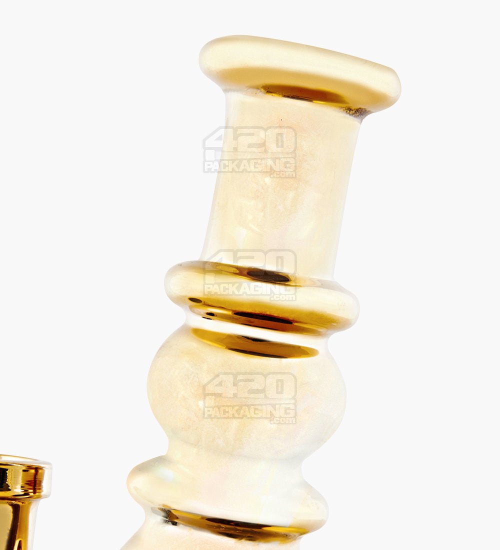 Electroplated Mini Beaker Water Pipe | 4.75in Tall - 14mm Bowl - Gold - 3